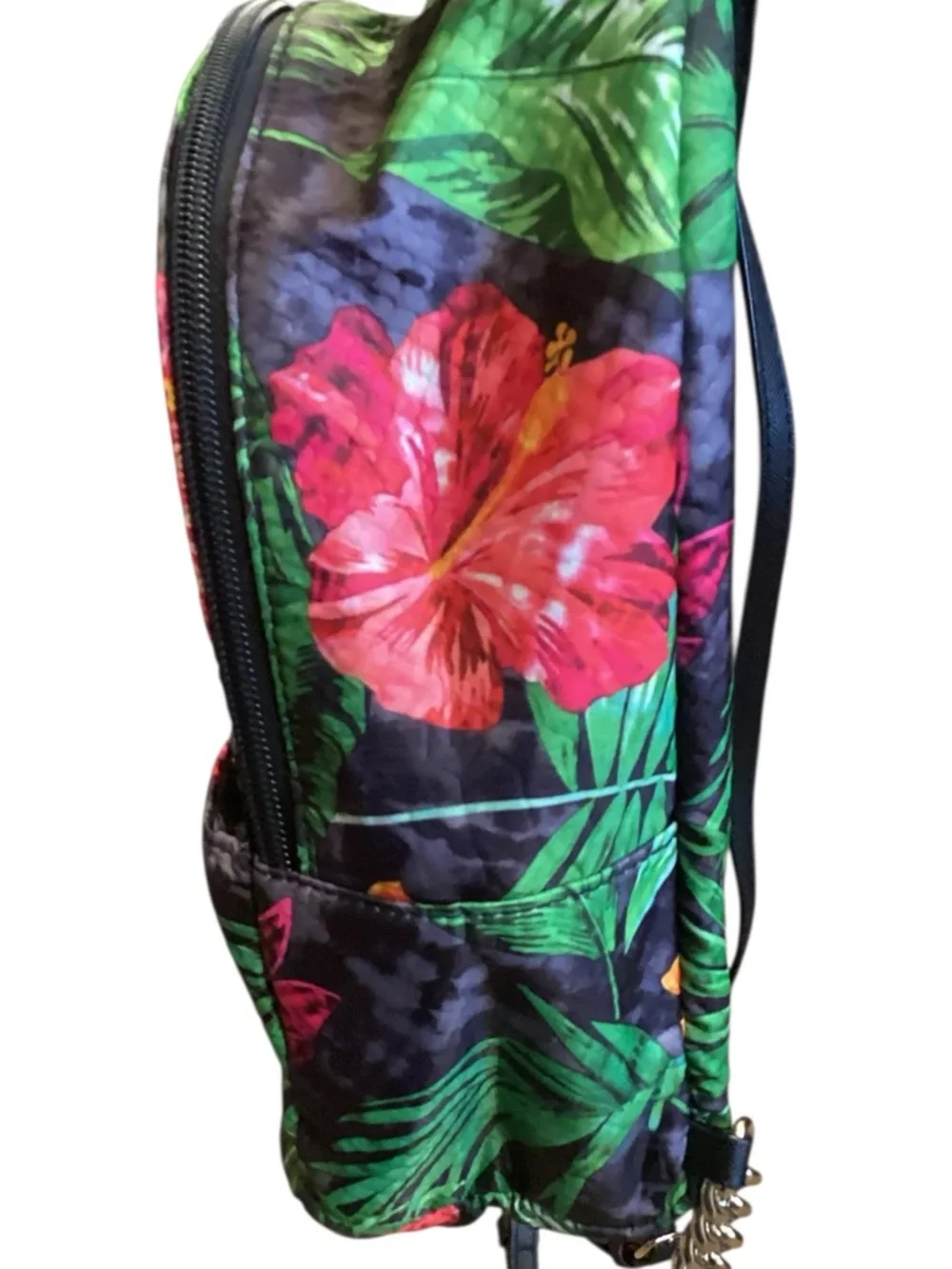 Victoria's Secret Tropic‎ Jetsetter Mini Backpack Gold Chain Accent Straps